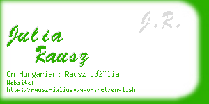 julia rausz business card